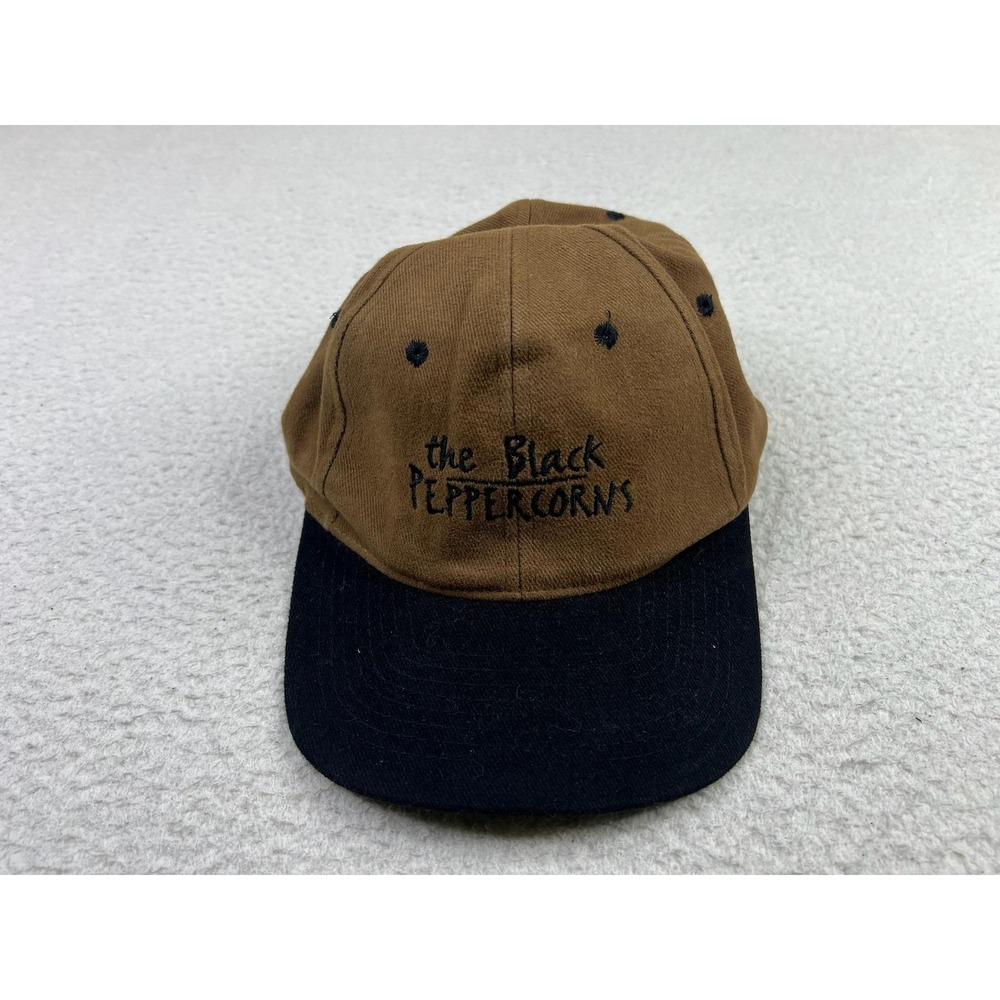Vintage KC Hat Cap Snap Back One Size Brown Black The Black Peppercorns Mens